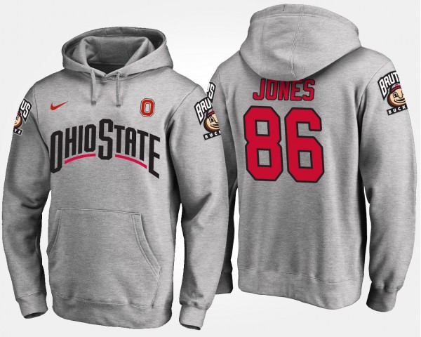 Ohio State Buckeyes Dre'Mont Jones Men's #86 Gray College Football Hoodie 2404KDNF3